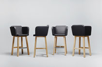 Contemporary bar chair / upholstered / with...
