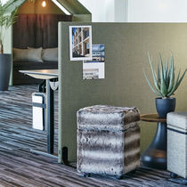 Floor-mounted office divider / fabric /...