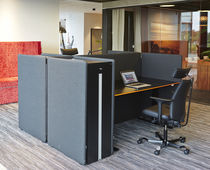 Floor-mounted office divider / fabric
