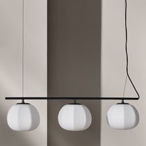 Pendant lamp / contemporary / opal / glass