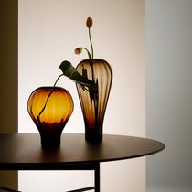Contemporary vase / blown glass / by Luca...
