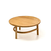 Contemporary coffee table / wooden / round...