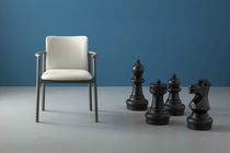Contemporary chair / with armrests / ash...