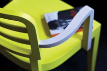 Contemporary chair / with armrests / upholstered...