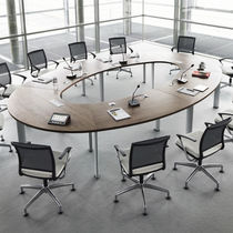 Contemporary conference table / wood veneer...