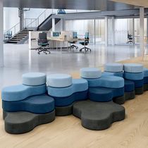 Contemporary pouf / fabric / round / square