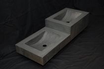 2 bowl counter top washbasin in zinc DOUBLE SINKY Dezinc
