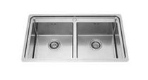 2 bowl stainless steel kitchen sink LFPS 587/2V ALPES-INOX