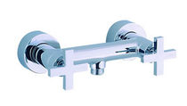 2 hole shower double handle mixer tap BARCELONA QUAD: BQ 00044 1 by Giampiero Peia Cisal Rubinetterie