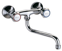 2 hole wall-mounted kitchen double handle mixer tap CORALLO : 36559 Teorema