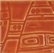 3D ceramic wall tile: geometric pattern TEXTURED : TOTEM Mercury Mosaics