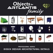 3D object library: furniture (for Artlantis) ARCHITECTURAL DETAILS Artlantis