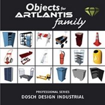 3D object library: furniture (for Artlantis) INDUSTRIAL Artlantis