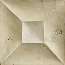 3D stone wall tile: geometric pattern HAND CARVED :  PORTRAIT BIANCO ANTICO ARTISTIC TILE