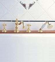 4 hole bath-tub double handle mixer tap ROYALE - 3033  Herbeau