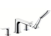 4 hole bath-tub double handle mixer tap METRIS   hansgrohe