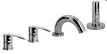 4 hole bath-tub double handle mixer tap AD190CR54AZ  Zipponi