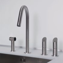 4 hole kitchen double handle mixer tap with shower head T45 SP MGS Progetti