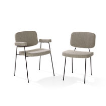 Contemporary chair / with armrests / fabric...