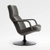 Contemporary armchair / fabric / aluminium...