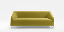 Compact sofa / contemporary / leather /...