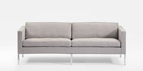 Contemporary sofa / leather / chromed metal...