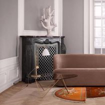 Contemporary coffee table / glass / steel...