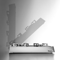 Gas cooktop / stainless steel / hinged