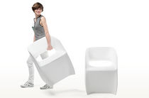 Contemporary visitor armchair / polyethylene...