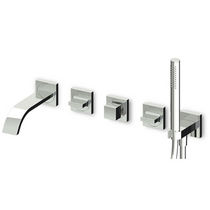 5 hole wall-mounted double handle mixer tap for bath-tub AGUABLU - ZA5745 - R99505 ZUCCHETTI RUBINETTERIA