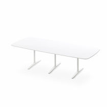 Contemporary dining table / MDF / aluminum...