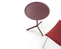 Contemporary pedestal table / steel / MDF...