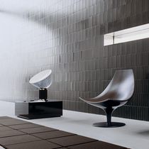 Contemporary armchair / leather / polyurethane...