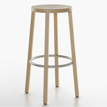 Contemporary bar stool / ash / lacquered...