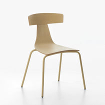 Contemporary chair / upholstered / stacking...