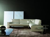 Corner sofa / contemporary / leather / 4-seater
