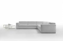 Corner sofa / contemporary / cotton / 5-person
