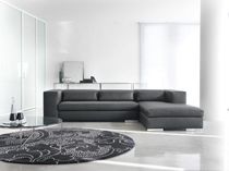 Corner sofa / contemporary / cotton / 3-seater