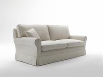 Traditional sofa / fabric / 2-person / gray