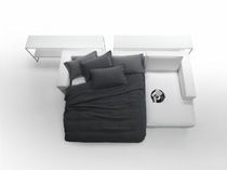 Corner sofa / bed / contemporary / cotton