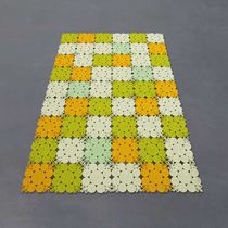 Contemporary rug / patterned / wool / polyester