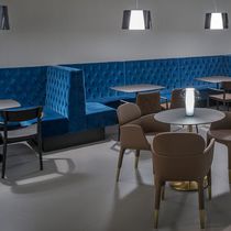 Modular upholstered bench / bistro / contemporary...