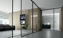 Indoor door / sliding / aluminum / full-height