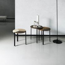 Contemporary side table / wooden / round...
