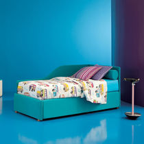 Pull-out bed / single / contemporary / upholstered