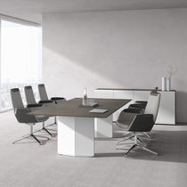 Contemporary boardroom table / wood veneer...