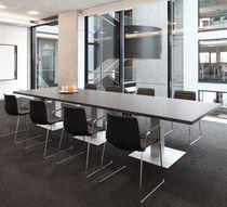 Contemporary boardroom table / wood veneer...