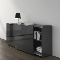 Low filing cabinet / wall-mounted / wood...