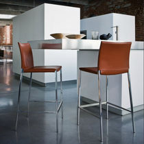 Contemporary bar chair / with footrest /...