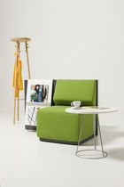 Contemporary fireside chair / fabric / commercial...